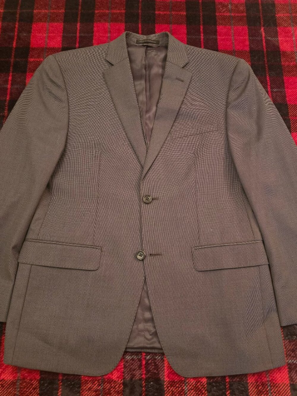 Joseph Abboud 100% Wool Two Button Blazer Suit Jacket Charcoal Grey 38S
